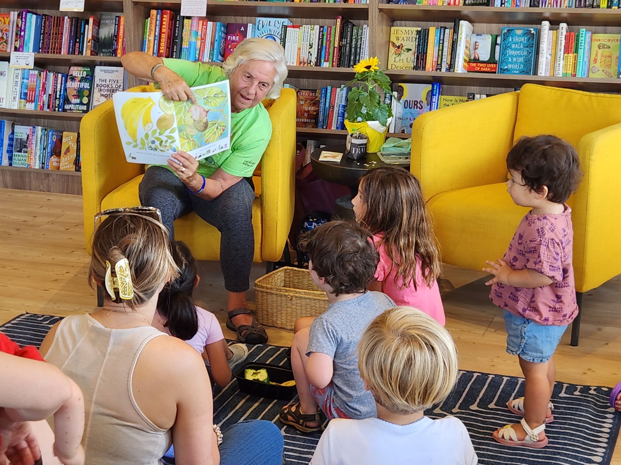 Barbara Whitney reading at People's Book on Pollinator Week 2024